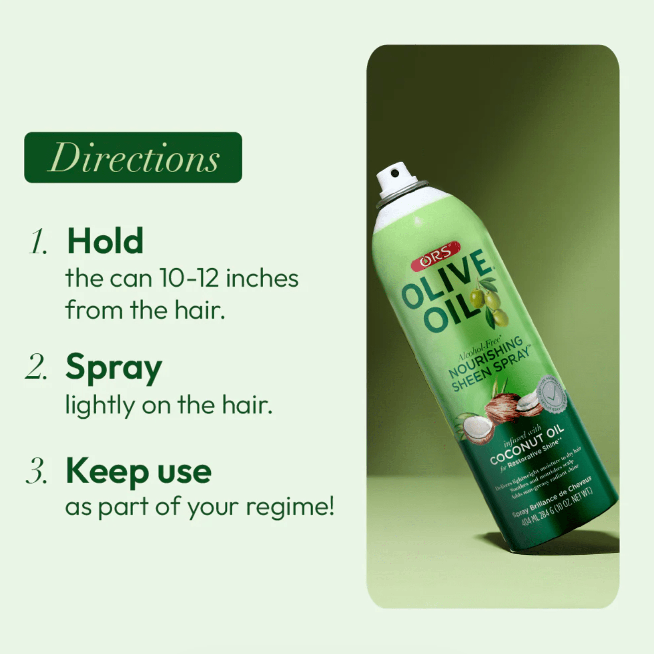 ORS Olive Oil Sheen Spray Coconut – 10 oz - Beauty Exchange Beauty Supply