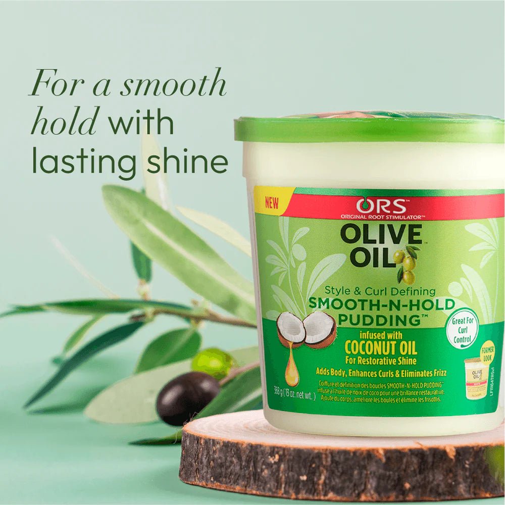 ORS Olive Oil Style & Curl Smooth - N - Hold Pudding (Alcohol - Free, Adds Shine) – 13.0 oz - Beauty Exchange Beauty Supply
