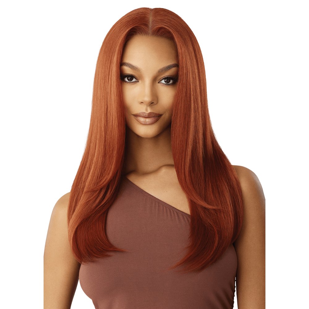 Outre 100% Human Hair Blend 5x5 HD Lace Closure Wig - Natural Yaki 22" - Beauty Exchange Beauty Supply