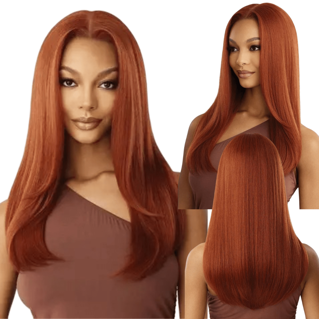 Outre 100% Human Hair Blend 5x5 HD Lace Closure Wig - Natural Yaki 22" - Beauty Exchange Beauty Supply