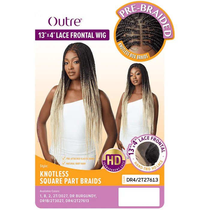 Outre 13x4 Lace Frontal Synthetic Wig - Knotless Square Part Braids - Beauty Exchange Beauty Supply