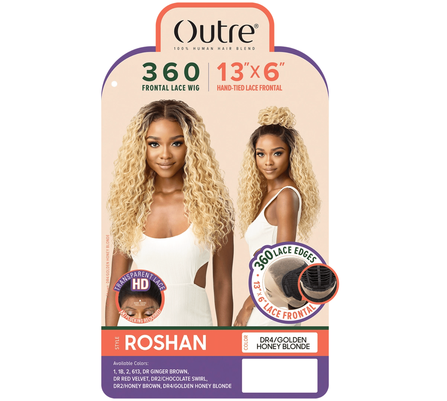 Outre 360 Frontal Lace Wig 13x6 Lace Frontal Human Blended Wig - Roshan - Beauty Exchange Beauty Supply