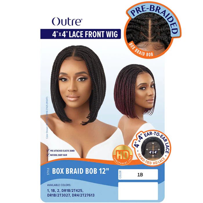 Outre 4x4 Lace Front Box Braid Bob Wig - 12" - Beauty Exchange Beauty Supply