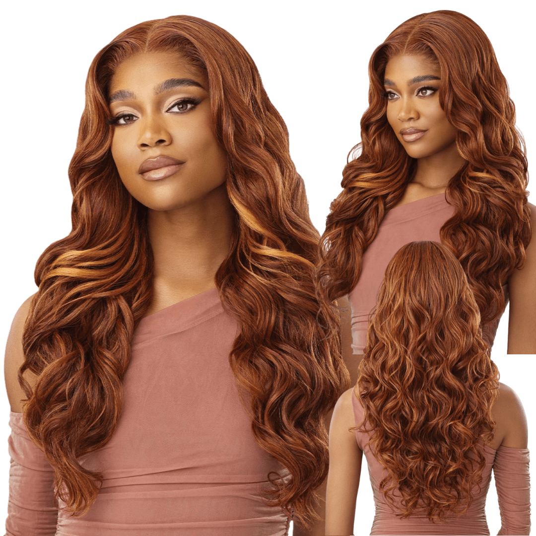 Outre 5"x 5" HD Lace Closure Lace Front Wig Human Hair Blend - Glam Curls 24" - Beauty Exchange Beauty Supply