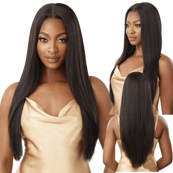 Outre 5x5 Lace Closure Human Hair Wig - Yaki Straight 26 display picture 1