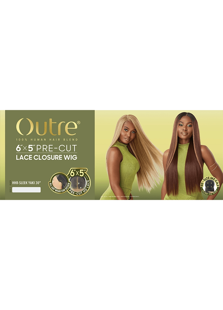 Outre 6x5 Pre - Cut Lace Closure Wig - HHB - Sleek Yaki 30" - Beauty Exchange Beauty Supply