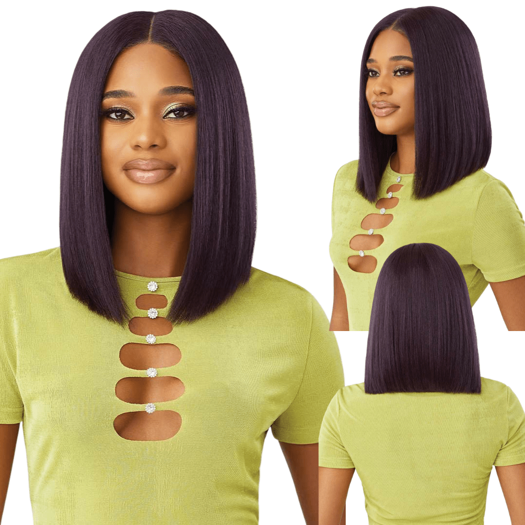 Outre 6x5 Pre - Cut Lace Closure Wig - HHB - Yaki Straight Bob 14" - Beauty Exchange Beauty Supply