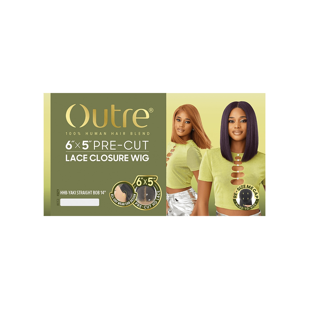 Outre 6x5 Pre - Cut Lace Closure Wig - HHB - Yaki Straight Bob 14" - Beauty Exchange Beauty Supply