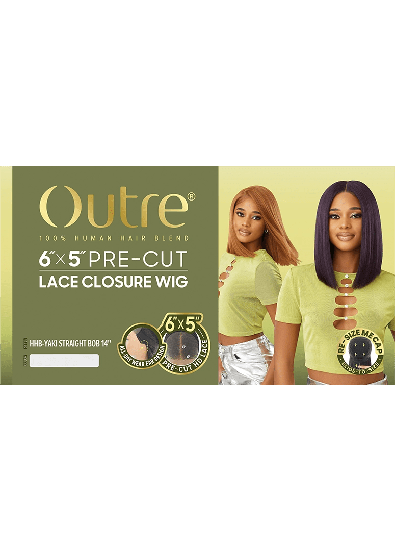 Outre 6x5 Pre - Cut Lace Closure Wig - HHB - Yaki Straight Bob 14" - Beauty Exchange Beauty Supply