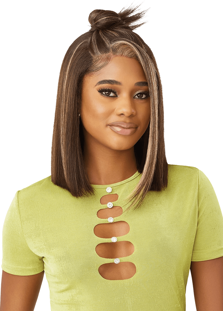 Outre 6x5 Pre - Cut Lace Closure Wig - HHB - Yaki Straight Bob 14" - Beauty Exchange Beauty Supply