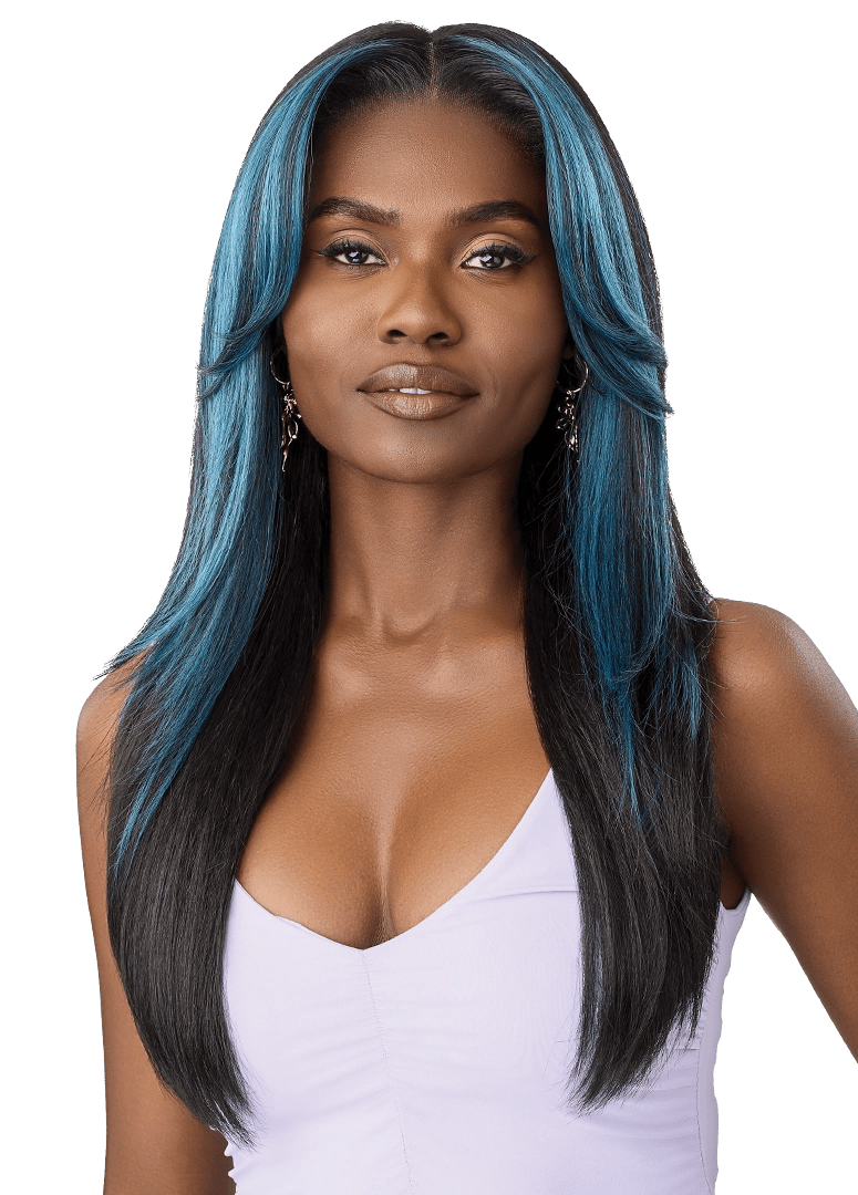 Outre Airtied 100% Fully Hand - Tied Human Hair Blend HD Lace Wig - HHB Soft Yaki 24" - Beauty Exchange Beauty Supply