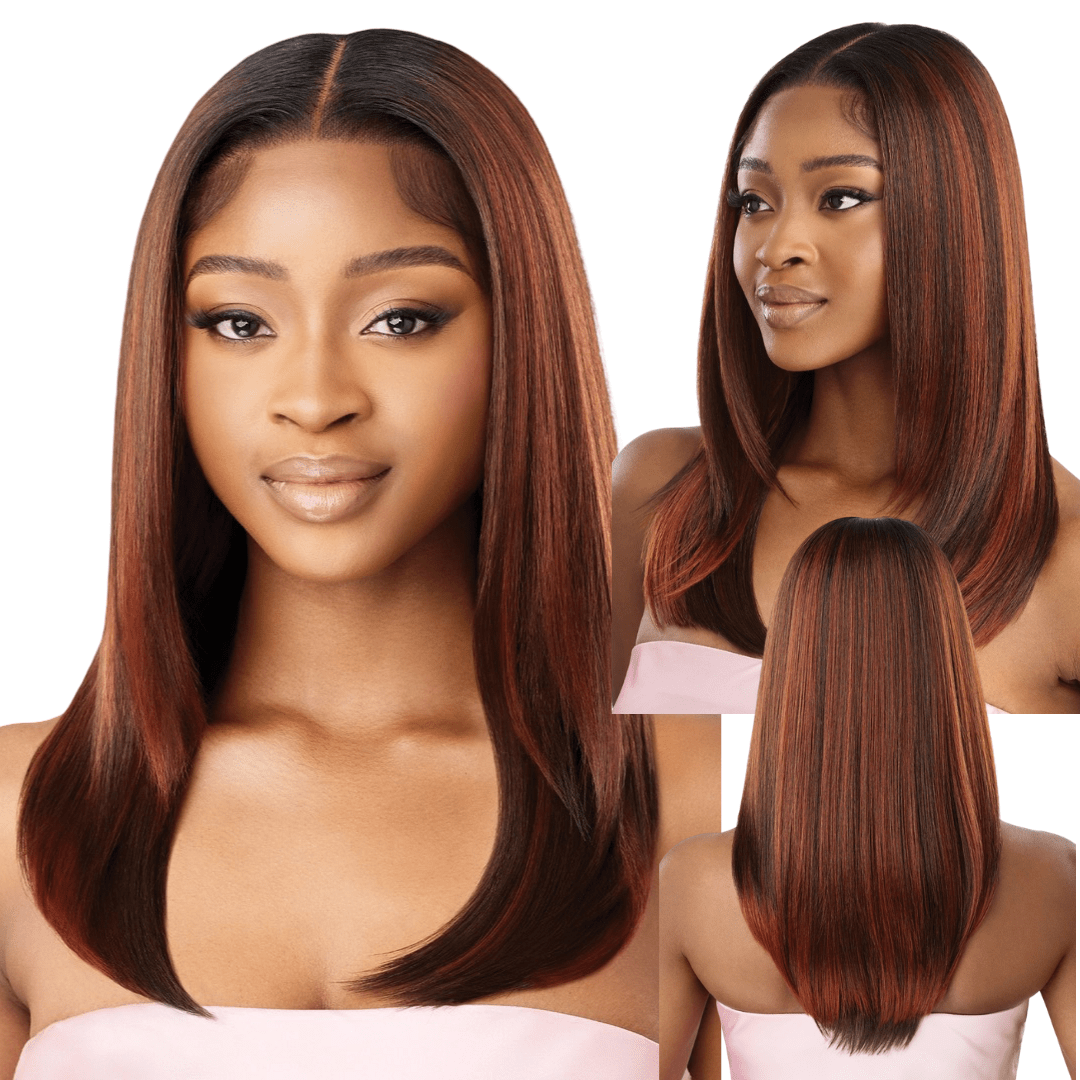 Outre Airtied 100% Fully Hand - Tied Human Hair Blend HD Lace Wig - Sleek Yaki 20" - Beauty Exchange Beauty Supply