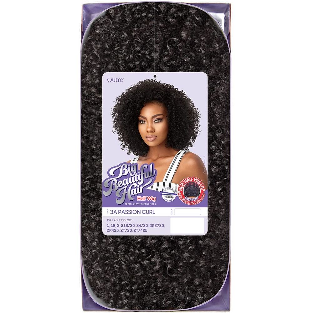 Outre Big Beautiful Hair Half Wig – 3A Passion Curl | Natural Texture, Soft Volume & Secure Fit - Beauty Exchange Beauty Supply