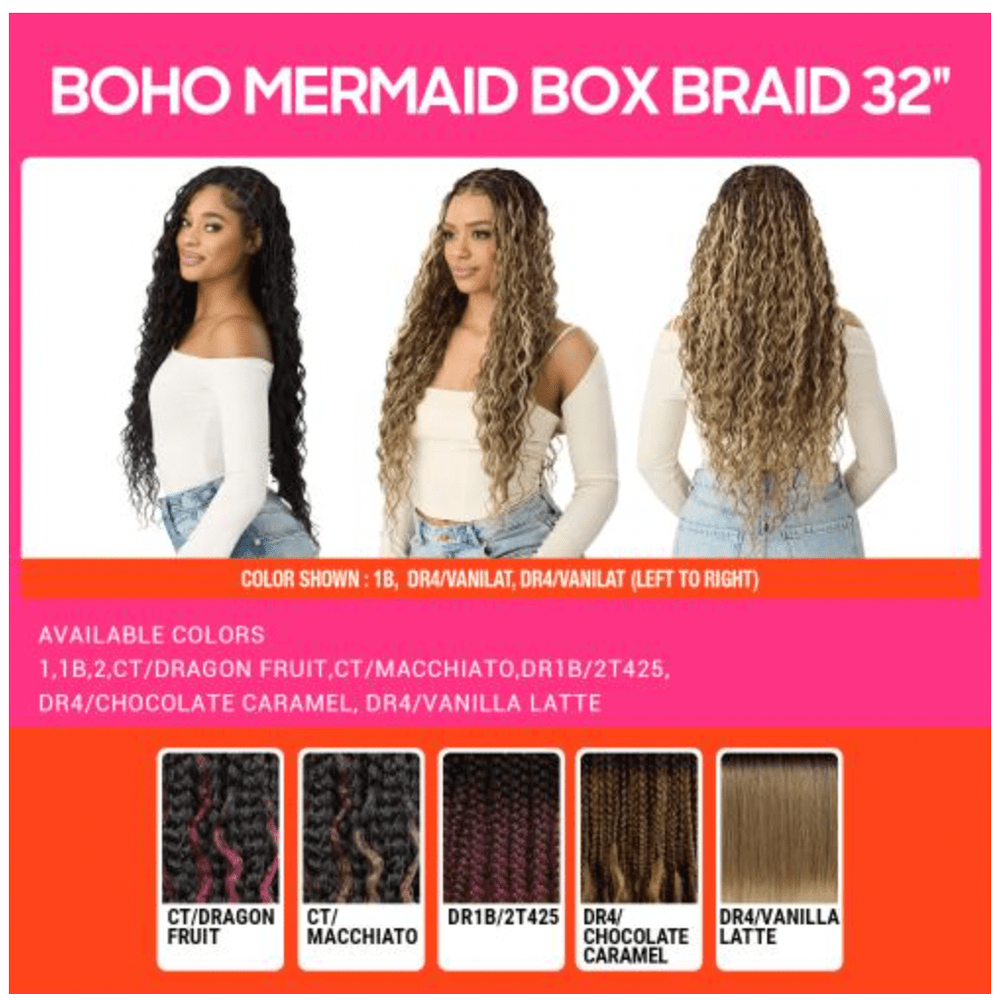 Outre Boho Glueless HD Lace Mermaid Box Braid Wig - 32" - Beauty Exchange Beauty Supply