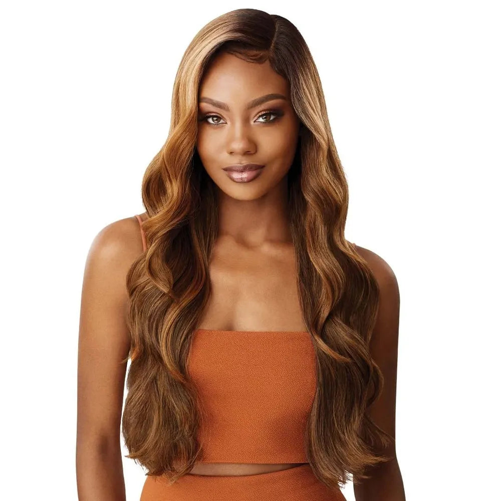 Outre Color Bomb Lace Front Wig – KIMANI | Long Body Wave with Salon - Blended Blonde Tones & Soft Swiss Lace - Beauty Exchange Beauty Supply
