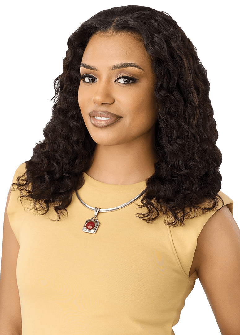 Outre EverRoot 100% Unprocessed Human Hair Half Wig - HH - Deep Wave 16” - Beauty Exchange Beauty Supply