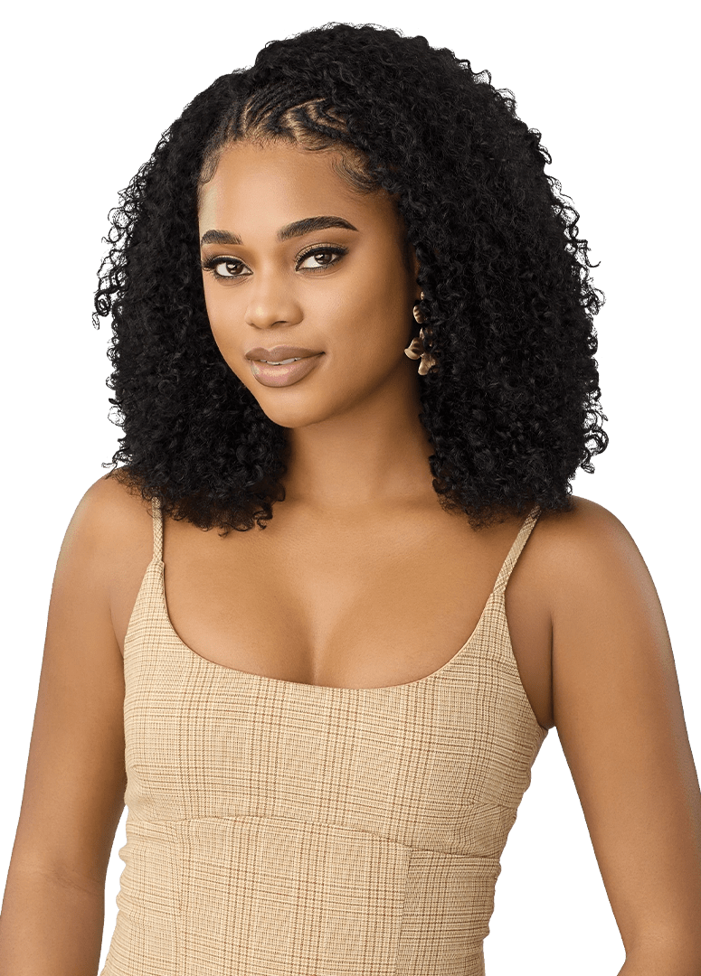 Outre EverRoot 100% Unprocessed Human Hair Half Wig - HH - Water Curls 14” - Beauty Exchange Beauty Supply