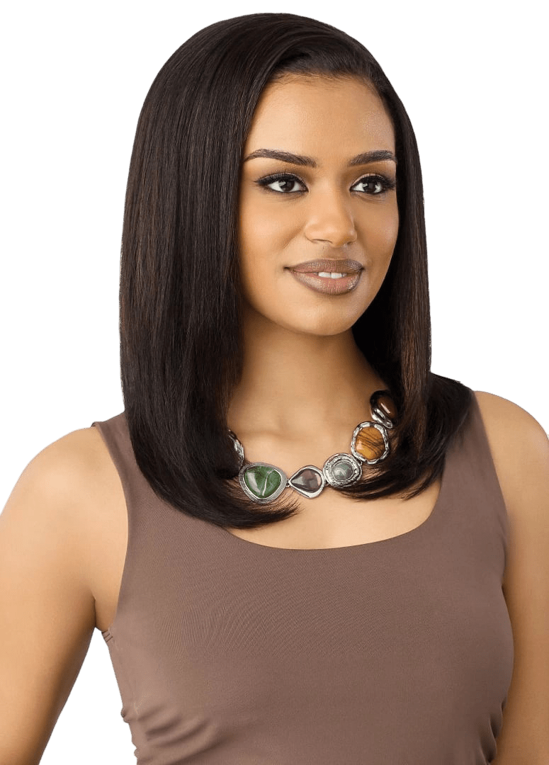 Outre EverRoot 100% Unprocessed Human Hair Half Wig - HH - Yaki Straight 18” - Beauty Exchange Beauty Supply