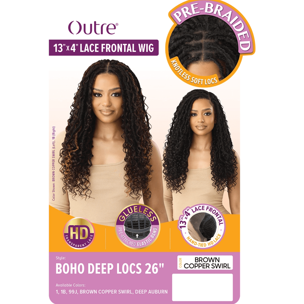 Outre Lace Frontal Wig 13x4 Boho Deep Locs - 26" - Beauty Exchange Beauty Supply