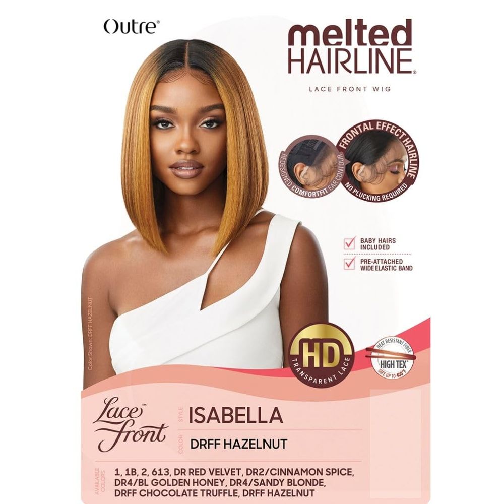 Outre Melted Hairline Lace Front Wig – Isabella | Sleek Layers, Natural Melt | 20” - Beauty Exchange Beauty Supply