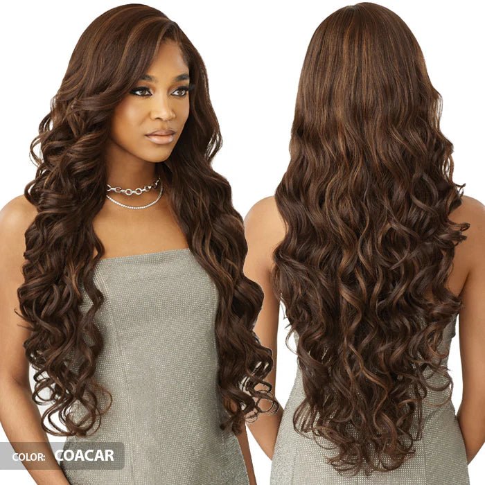 Outre Melted Hairline Swirlista Lace Front Wig – 112 | Luxe Spiral Curls + Seamless HD Lace Melt Bold Colors + Realistic Hairline - Beauty Exchange Beauty Supply