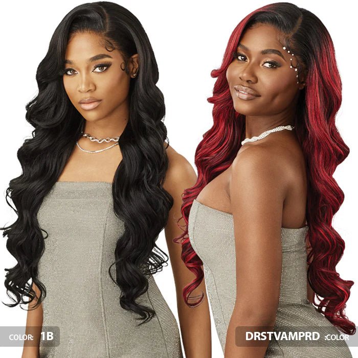 Outre Melted Hairline Swirlista Lace Front Wig – 112 | Luxe Spiral Curls + Seamless HD Lace Melt Bold Colors + Realistic Hairline - Beauty Exchange Beauty Supply