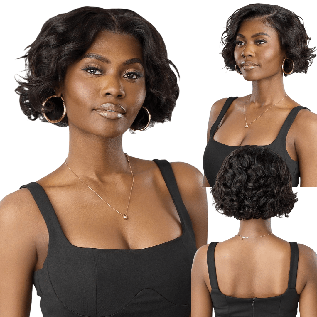 Outre MyTresses Black Label 13x5 Lace Frontal Wig 100% Unprocessed Human Hair - HH-Body Curl Bob - Beauty Exchange Beauty Supply
