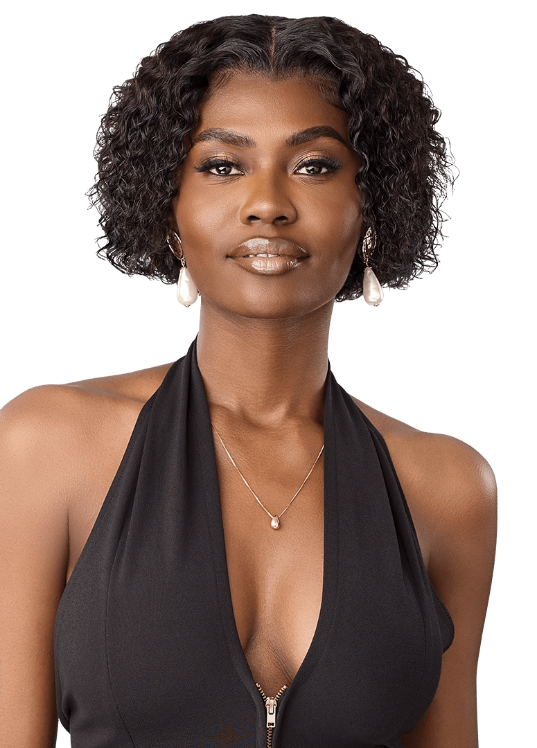Outre MyTresses Black Label 13x5 Lace Frontal Wig 100% Unprocessed Human Hair - HH-Natural Curly Bob - Beauty Exchange Beauty Supply