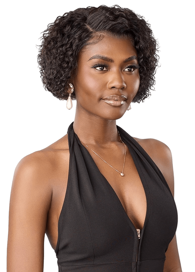Outre MyTresses Black Label 13x5 Lace Frontal Wig 100% Unprocessed Human Hair - HH-Natural Curly Bob - Beauty Exchange Beauty Supply