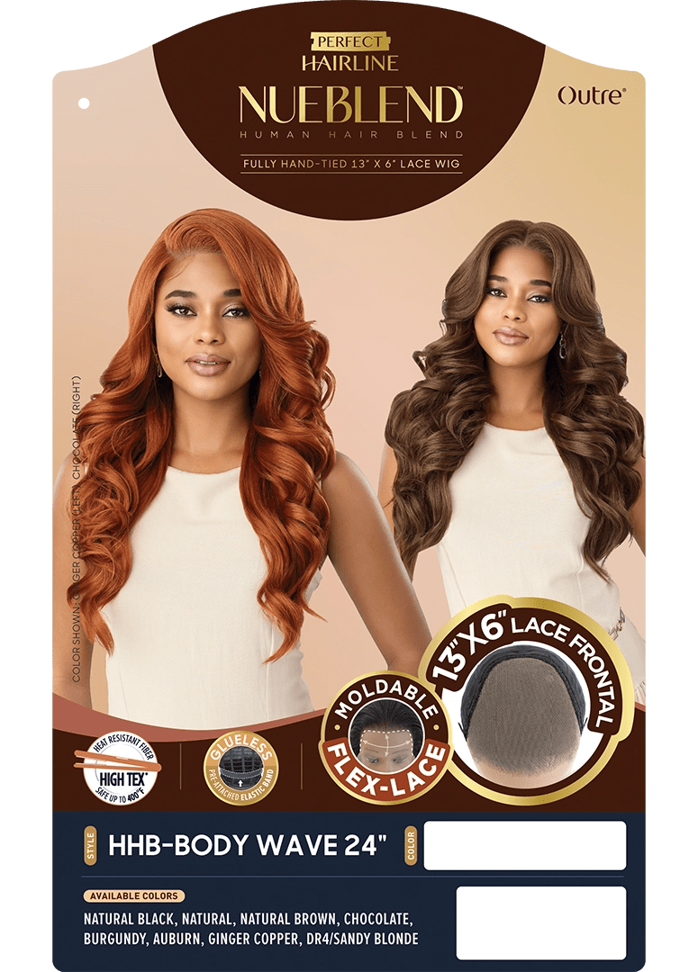 Outre NueBlend Perfect Hairline 13x6 Lace Frontal Wig – HHB Body Wave 24” - Beauty Exchange Beauty Supply