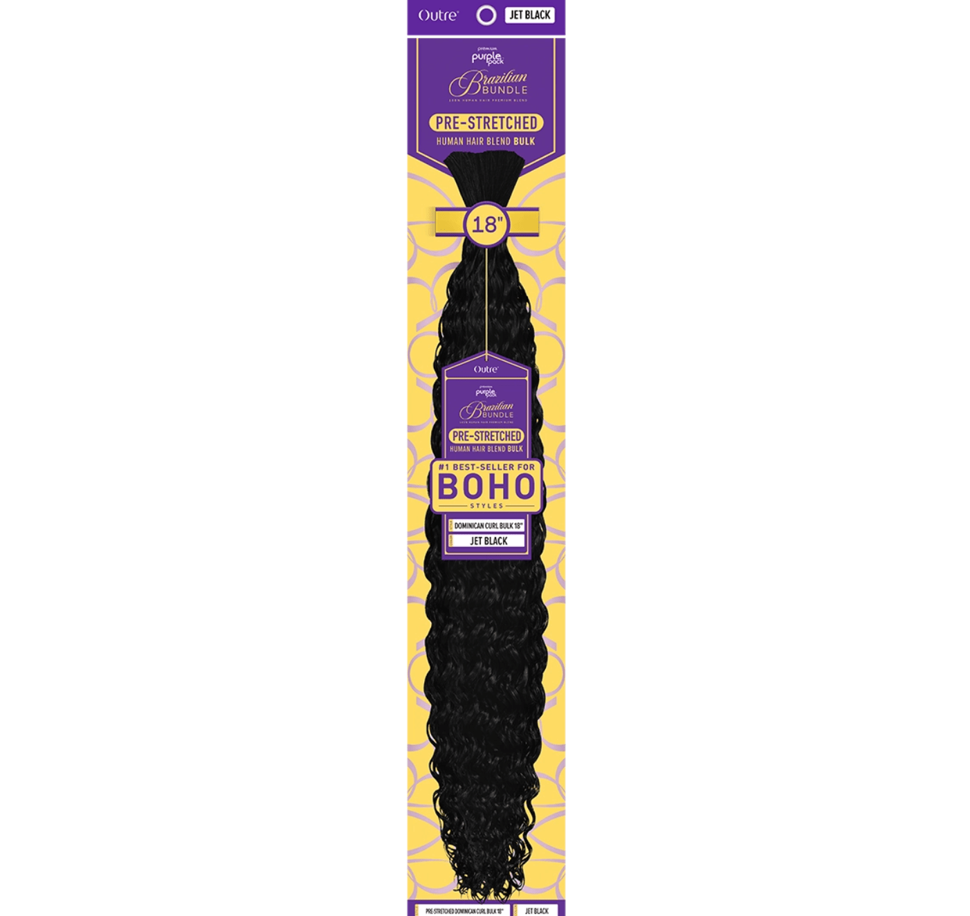 Outre Premium Purple Brazilian Bundle Dominican Curl Bulk - 18" - Beauty Exchange Beauty Supply