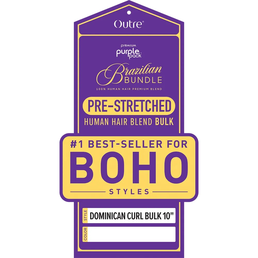 Outre Premium Purple Pack Pre - Stretched Dominican Curl Bulk 10" - Beauty Exchange Beauty Supply