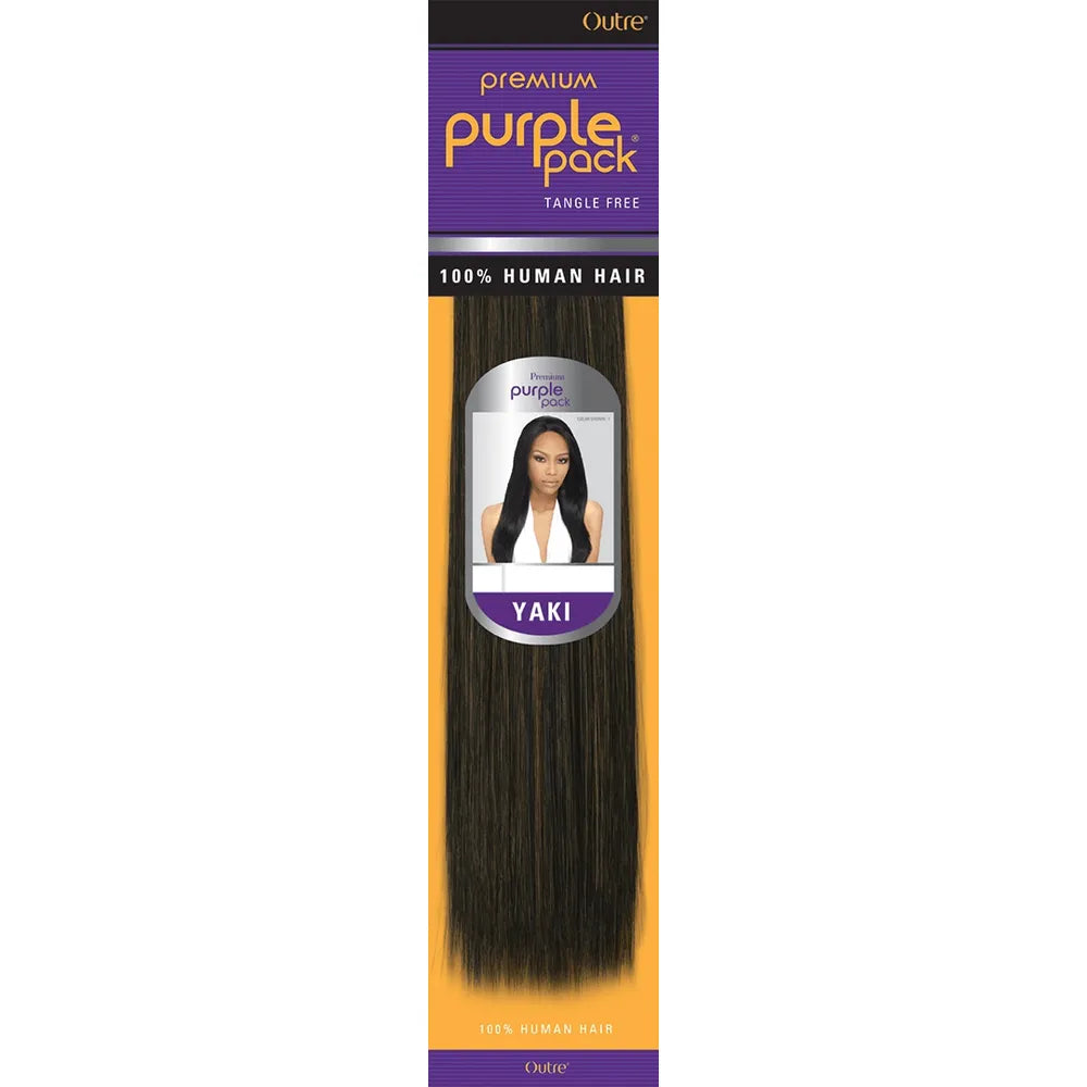 Outre Premium Purple Pack Yaki Human Hair – 10" Soft, Silky Texture with Natural Volume & Vibrant Color Options – Perfect for Chic Short Styles - Beauty Exchange Beauty Supply
