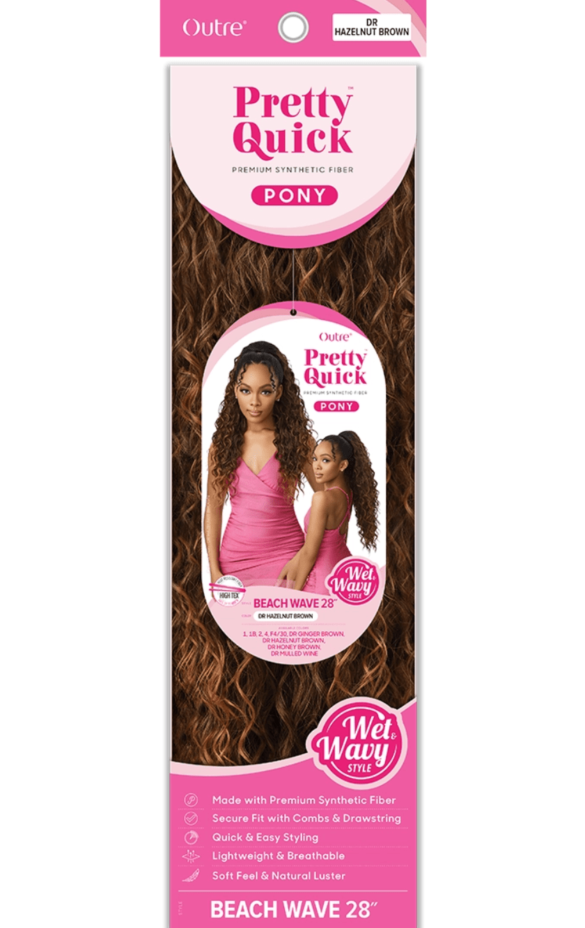 Outre Pretty Quick Beach Wave 28" - Drawstring Ponytail - Beauty Exchange Beauty Supply