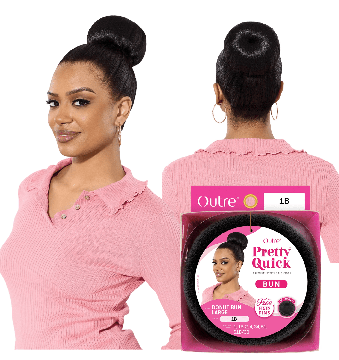 Outre Pretty Quick Bun – Donut Bun Large - Beauty Exchange Beauty Supply