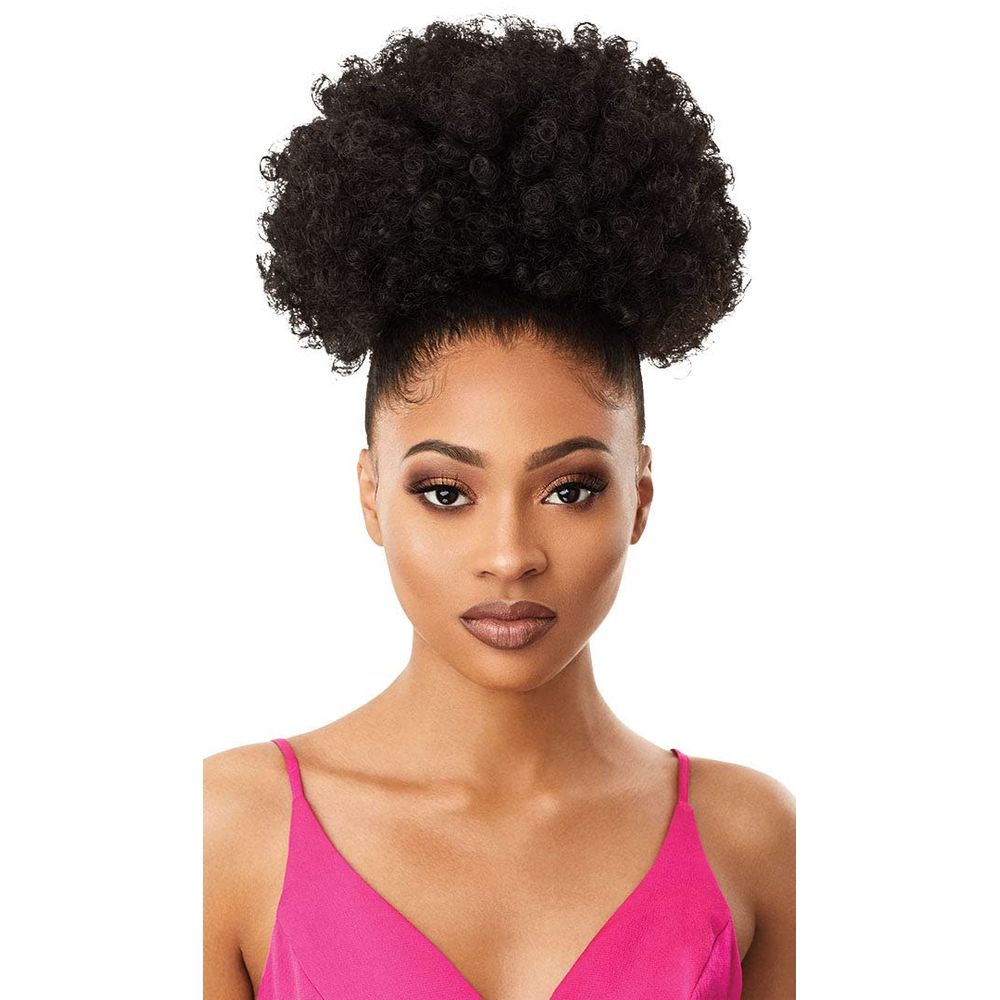 Outre Pretty Quick Drawstring Ponytail – AFRO MEDIUM | Bold Curls, Soft Volume | Natural Look in Minutes - Beauty Exchange Beauty Supply
