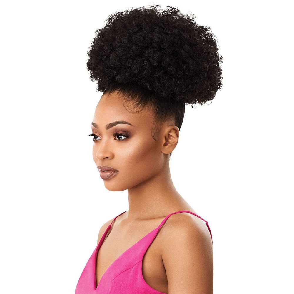 Outre Pretty Quick Drawstring Ponytail – AFRO MEDIUM | Bold Curls, Soft Volume | Natural Look in Minutes - Beauty Exchange Beauty Supply