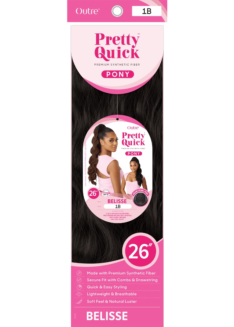 Outre Pretty Quick Drawstring Ponytail – Belisse - Beauty Exchange Beauty Supply
