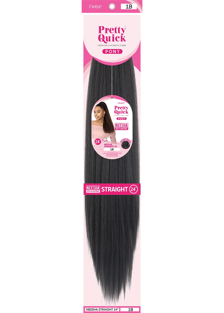 Outre Pretty Quick Drawstring Ponytail – Neesha Straight 24" - Beauty Exchange Beauty Supply