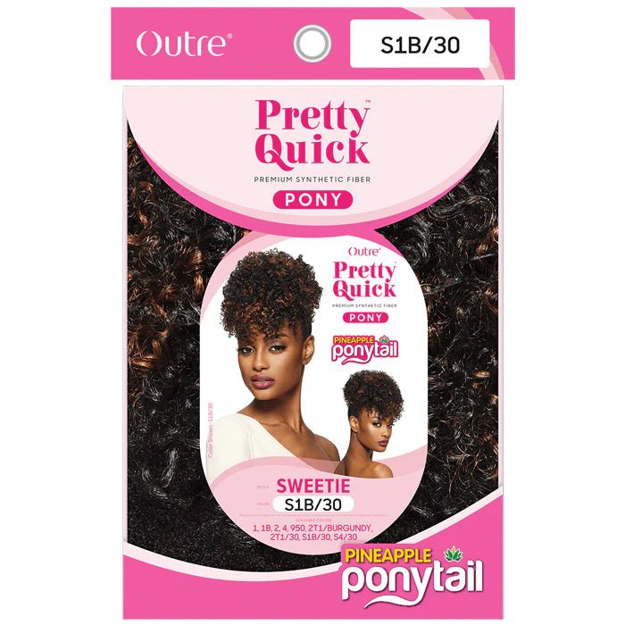 Outre Pretty Quick Pineapple Ponytail – SWEETIE | Soft, Fluffy Curls for Quick Updos | Easy, Everyday Slay - Beauty Exchange Beauty Supply