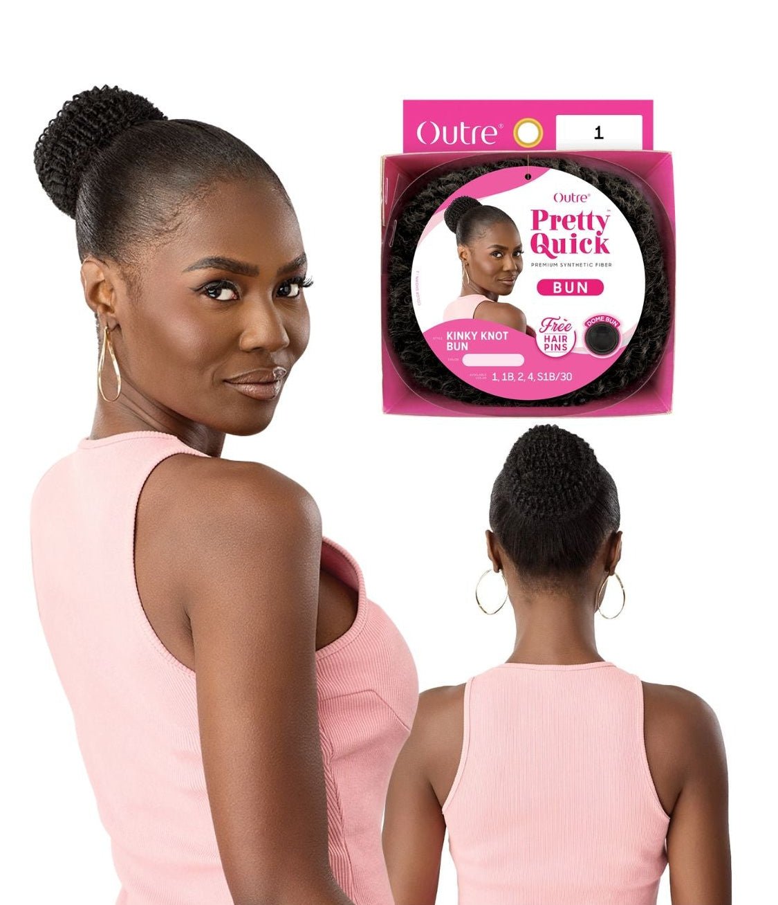 Outre Pretty Quick Synthetic Bun - Kinky Knot Bun - Beauty Exchange Beauty Supply