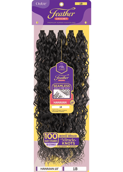 Outre Purple Pack Human Hair Blend Brazilian Feather Crochet – Hawaiia