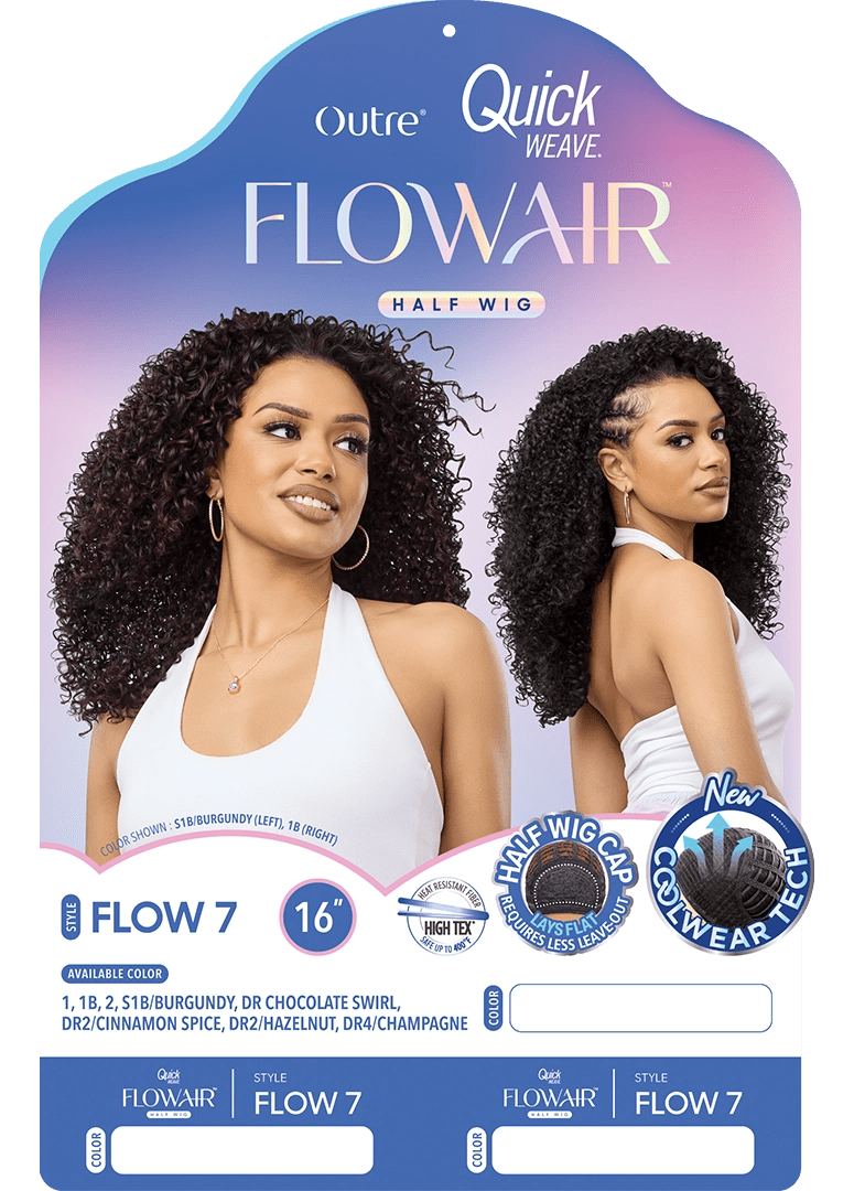 Outre Quick Weave Flowair Synthetic Half Wig – Flow 7 - Beauty Exchange Beauty Supply