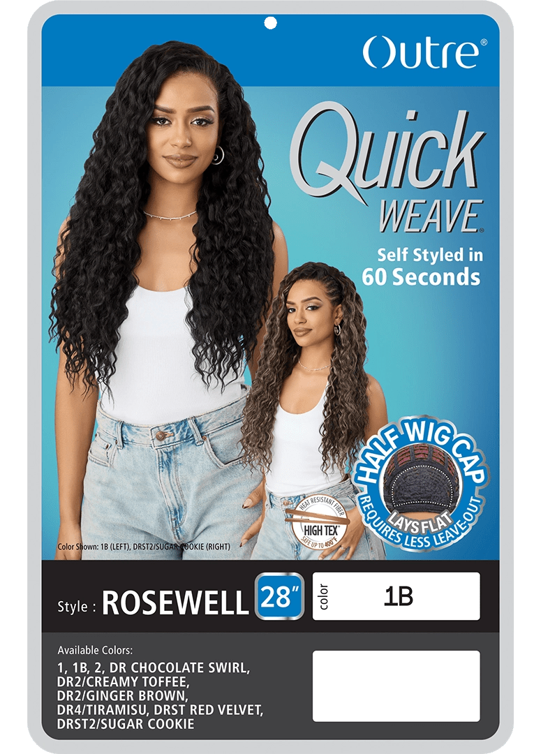 Outre Quick Weave Synthetic Half Wig – Rosewell - Beauty Exchange Beauty Supply