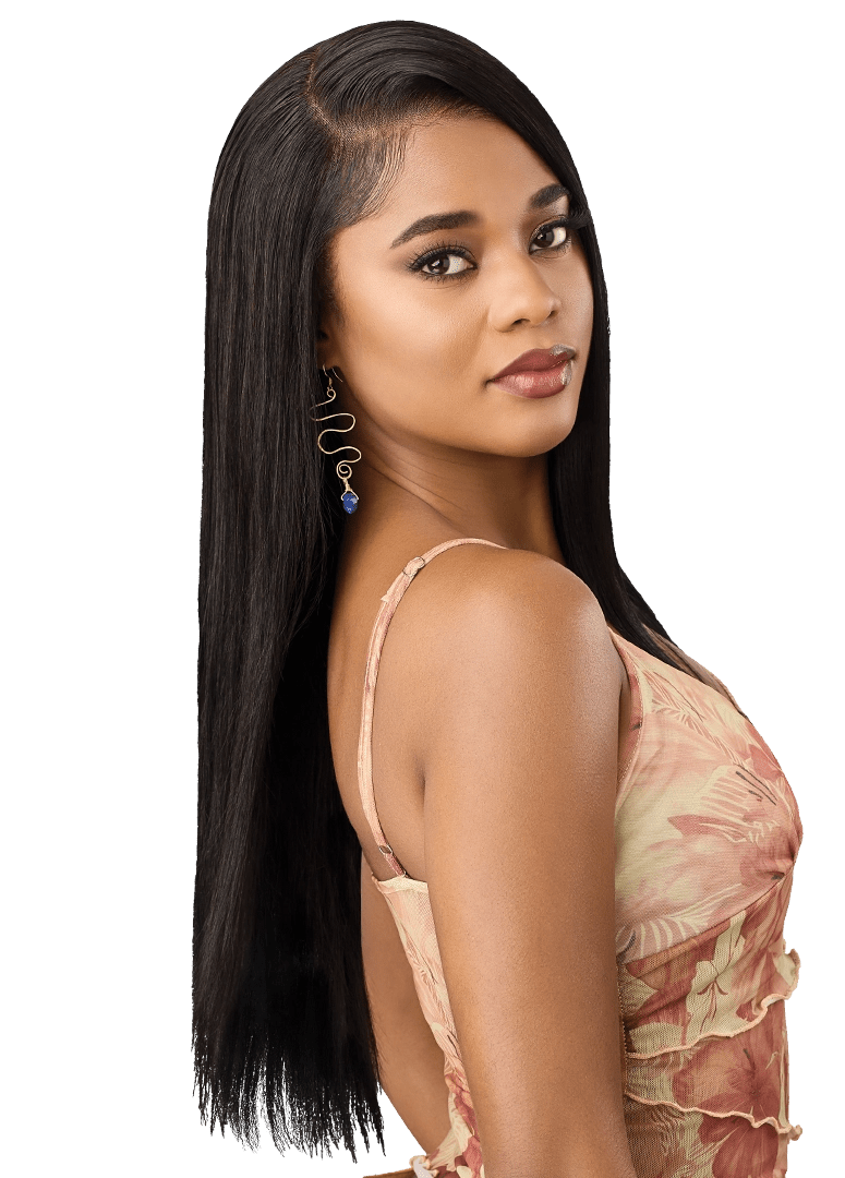 Outre Sugar Punch 13x5 Lace Frontal 100% Unprocessed Human Hair Wig - HH - Remy Straight 24” - Beauty Exchange Beauty Supply