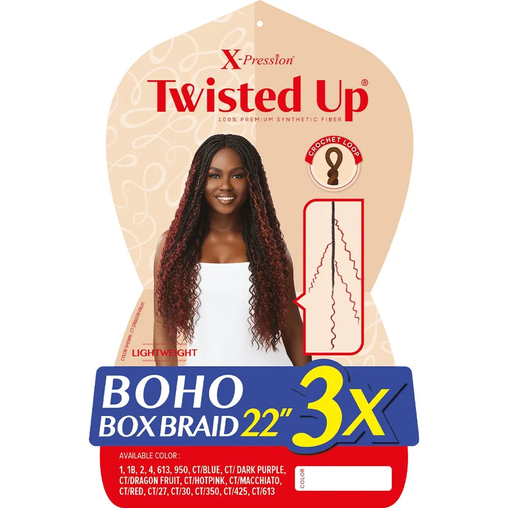 Outre Twisted Up 3X Pack Boho Box Braids Synthetic Crochet Hair 22" - Beauty Exchange Beauty Supply