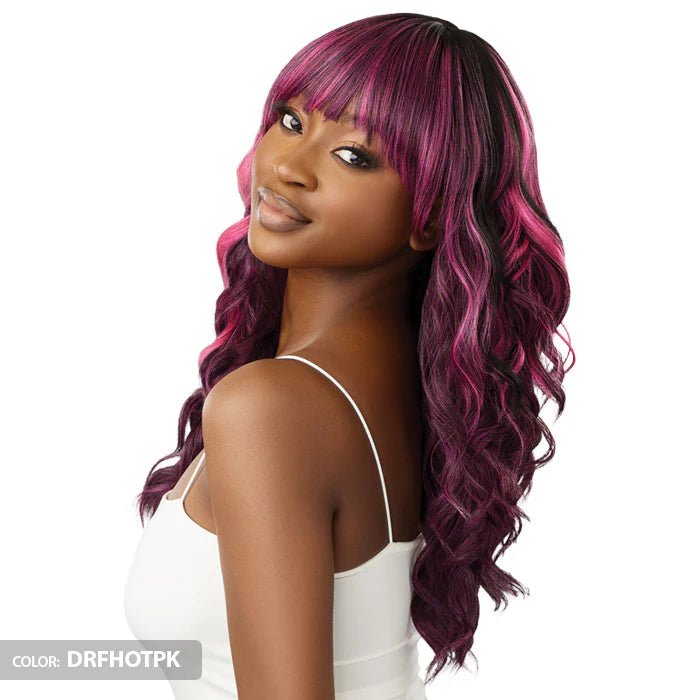 Outre WigPop Synthetic Wig – Kerana | Bold Bangs, Sleek Finish & Pop - On Ease Natural to Fantasy Shades - Beauty Exchange Beauty Supply