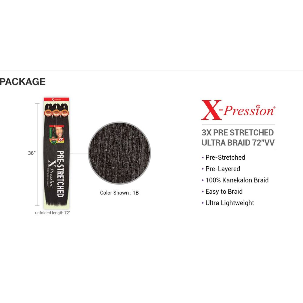 Outre X - Pression Premium Ultra Braid 3X 72" - Beauty Exchange Beauty Supply