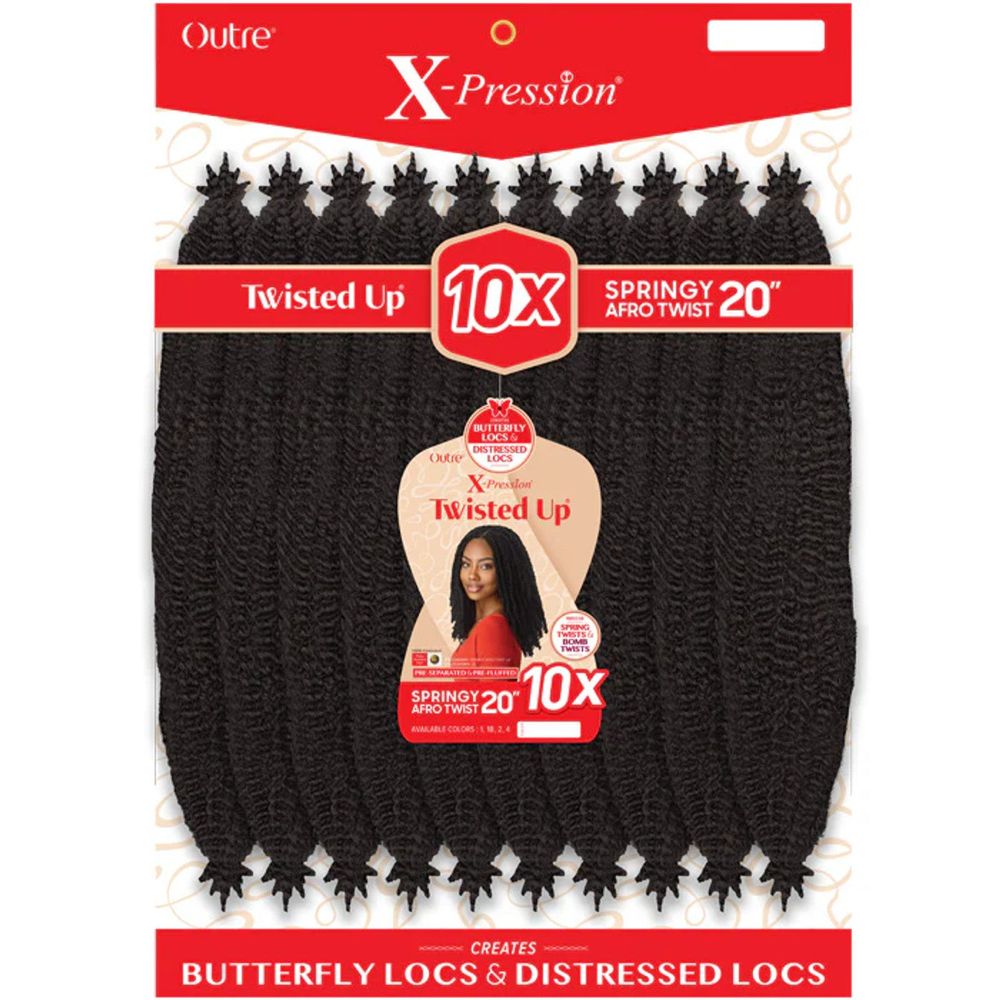 Outre X‑Pression Synthetic Crochet Hair 10x – Springy Afro Twist 20″ - Beauty Exchange Beauty Supply