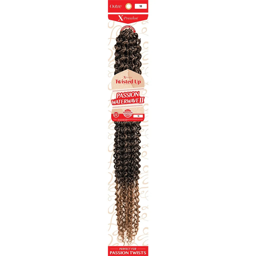 Outre X‑Pression Synthetic Crochet Hair – Passion Waterwave II 22″ - Beauty Exchange Beauty Supply